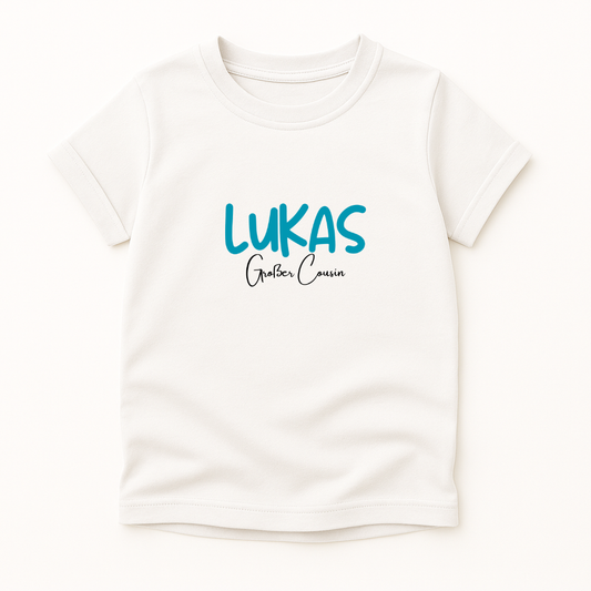 Großer Cousin -personalisierbar- Kinder T-Shirt