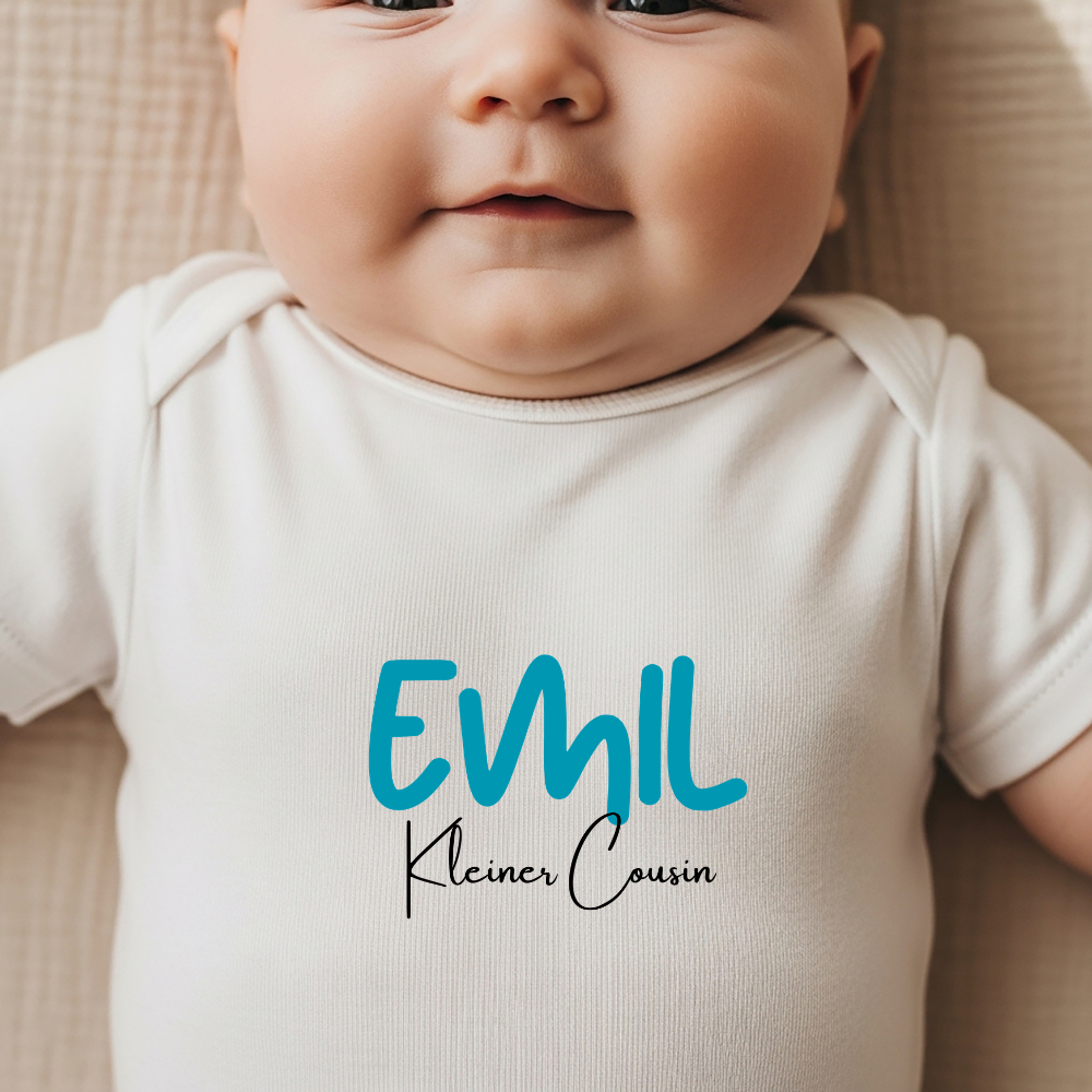Kleiner Cousin -personalisierbar- Baby Body