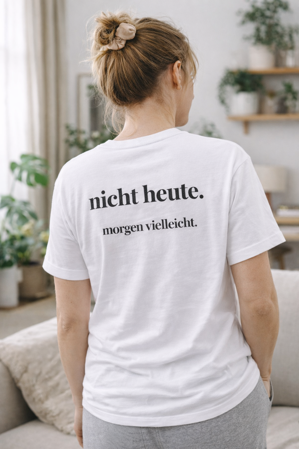 nicht heute morgen vielleicht. Ehrliches Mama Statement Shirt