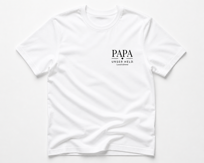PAPA UNSER HELD -personalisierbar- Herren Premium T-Shirt