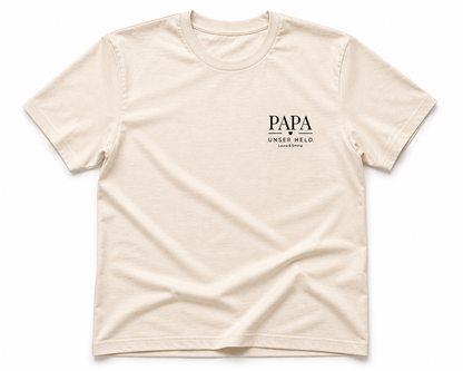 PAPA UNSER HELD -personalisierbar- Herren Premium T-Shirt