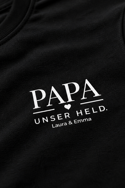 PAPA UNSER HELD -personalisierbar- Herren Premium T-Shirt