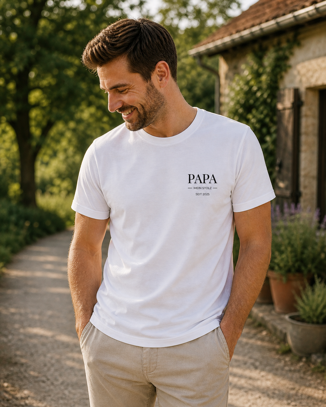 PAPA MEIN STOLZ -personalisierbar- Herren Premium T-Shirt