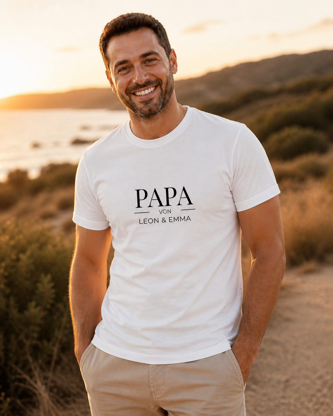 PAPA VON -personalisierbar- Herren Premium T-Shirt