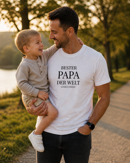 BESTER PAPA DER WELT -personalisierbar- Herren Premium T-Shirt