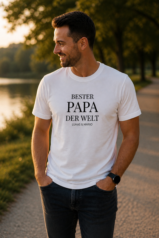 BESTER PAPA DER WELT -personalisierbar- Herren Premium T-Shirt
