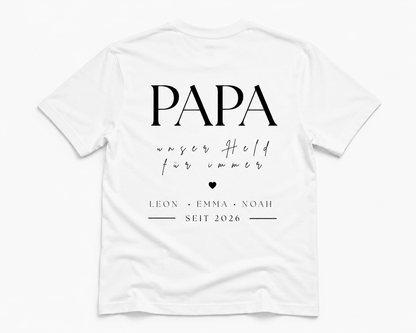 PAPA UNSER HELD -personalisierbar- Herren Premium T-Shirt