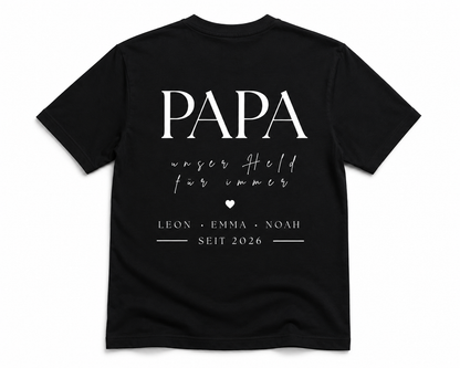 PAPA UNSER HELD -personalisierbar- Herren Premium T-Shirt