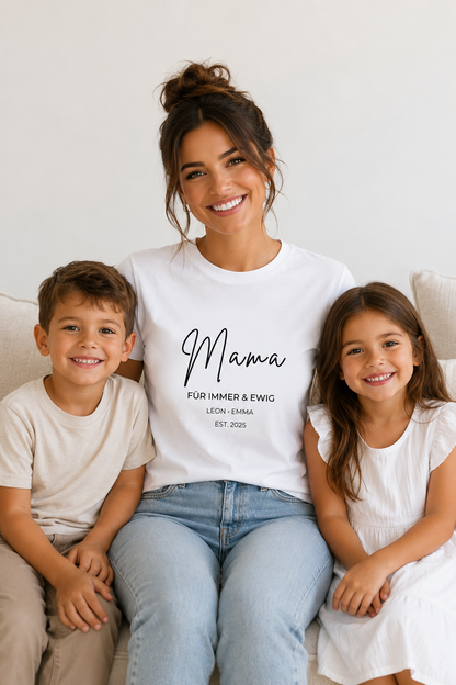 MAMA FÜR IMMER -personalisierbar- Damen Premium T-Shirt