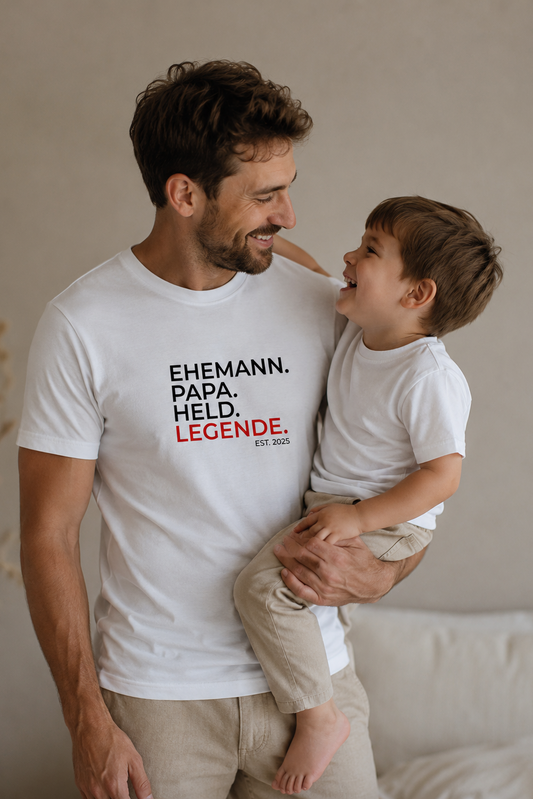 EHEMANN PAPA HELD -personalisierbar- Herren Premium T-Shirt