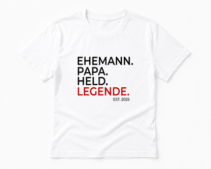 EHEMANN PAPA HELD -personalisierbar- Herren Premium T-Shirt