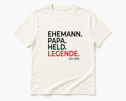EHEMANN PAPA HELD -personalisierbar- Herren Premium T-Shirt