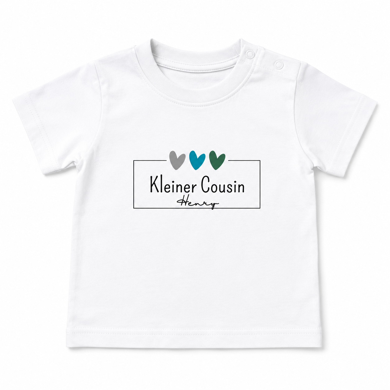 Kleiner Cousin -personalisierbar- Baby T-Shirt