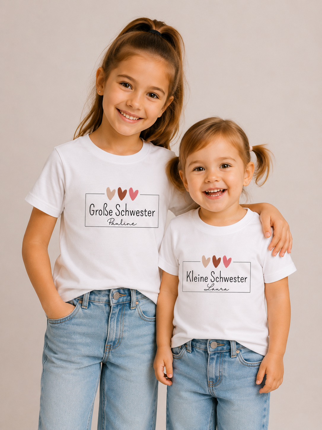 Kleine Schwester -personalisierbar- Baby T-Shirt