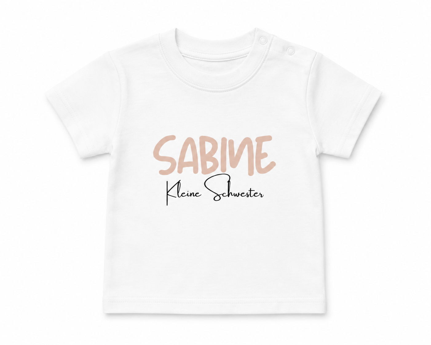 Kleine Schwester -personalisierbar- Baby T-Shirt