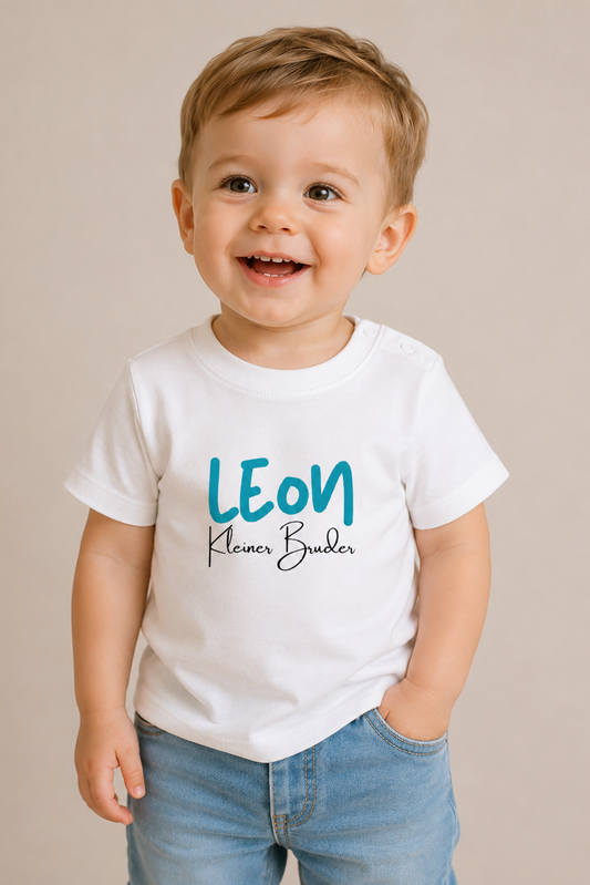 Kleiner Bruder -personalisierbar- Baby T-Shirt