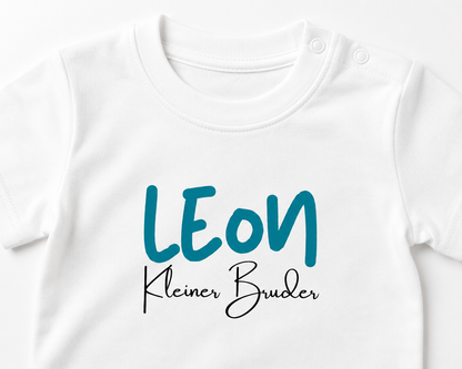 Kleiner Bruder -personalisierbar- Baby T-Shirt