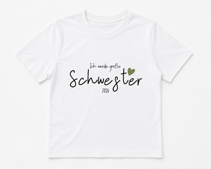 Ich werde große Schwester -personalisierbar- Kinder T-Shirt