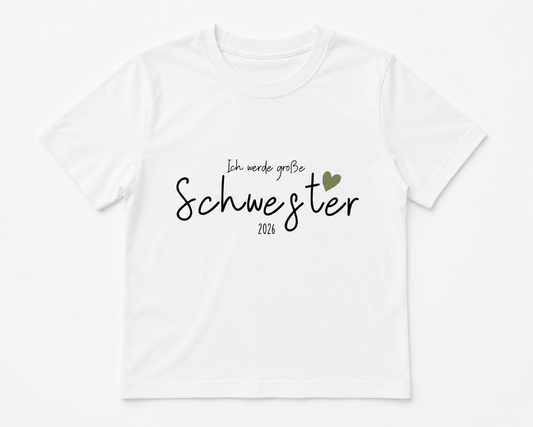 Ich werde große Schwester -personalisierbar- Kinder T-Shirt