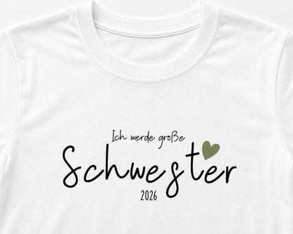Ich werde große Schwester -personalisierbar- Kinder T-Shirt