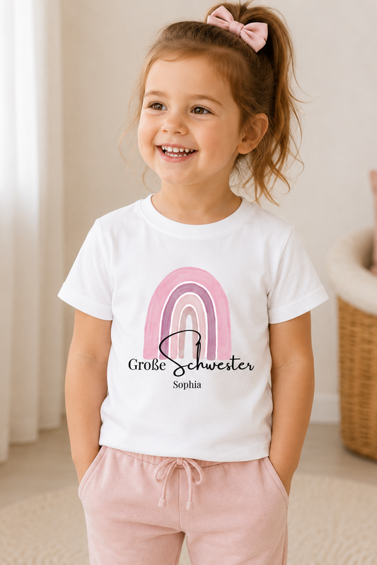 Große Schwester -personalisierbar- Kinder T-Shirt