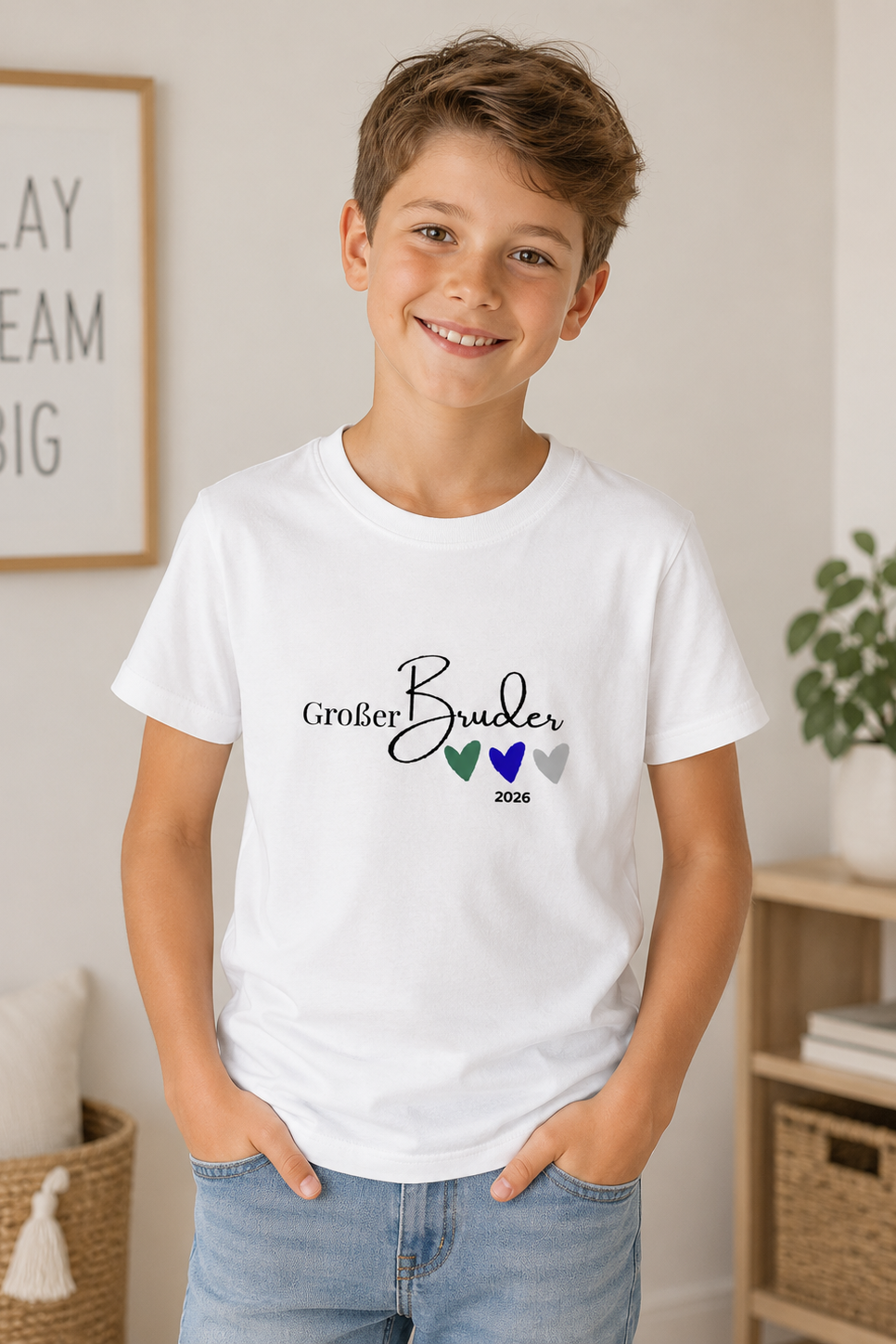 Großer Bruder -personalisierbar- Kinder T-Shirt