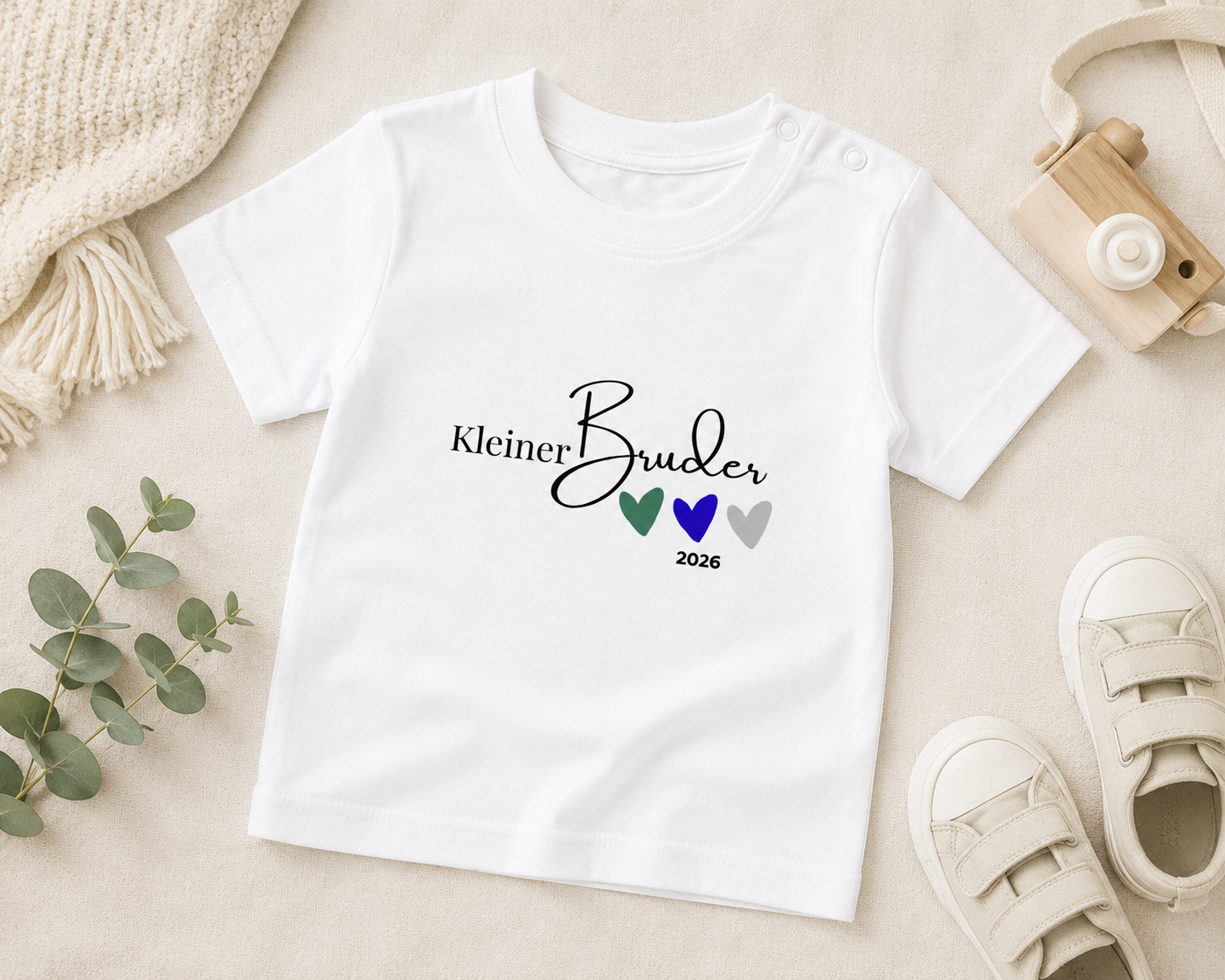 Kleiner Bruder -personalisierbar- Baby T-Shirt  - Baby T-Shirt