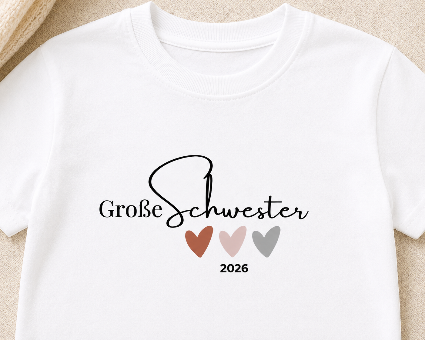 Große Schwester -personalisierbar- Kinder T-Shirt