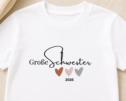 Große Schwester -personalisierbar- Kinder T-Shirt