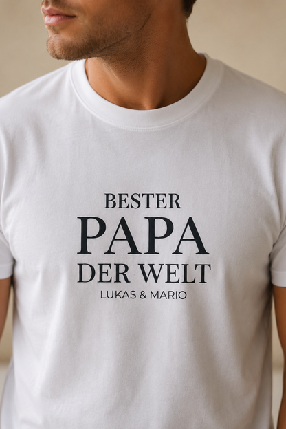 BESTER PAPA DER WELT -personalisierbar- Herren Premium T-Shirt