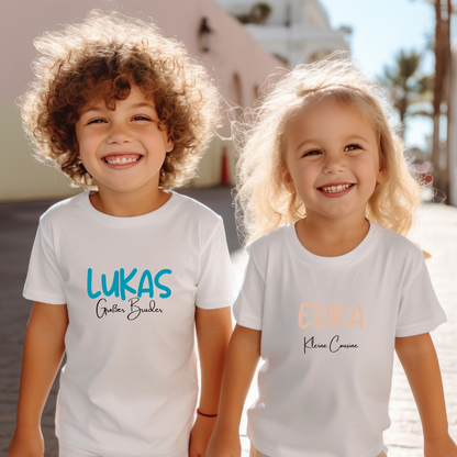 Großer Cousin -personalisierbar- Kinder T-Shirt