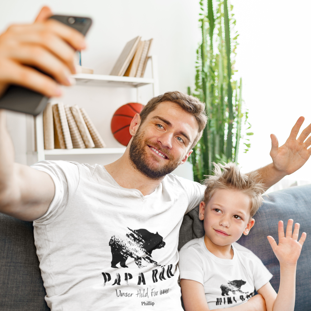 Mini Bär Papas größter Schatz - Kinder T-Shirt