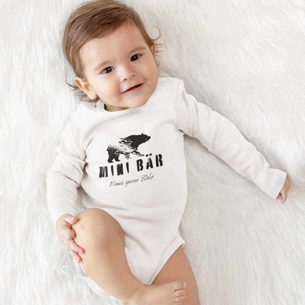 Mini Bär Mamas ganzer Stolz - Baby Langarm Body