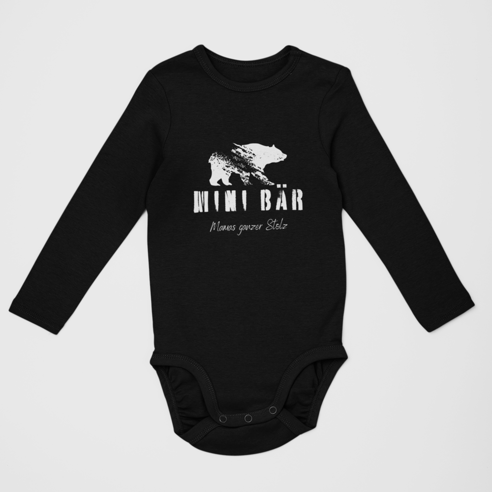 Mini Bär Mamas ganzer Stolz - Baby Langarm Body