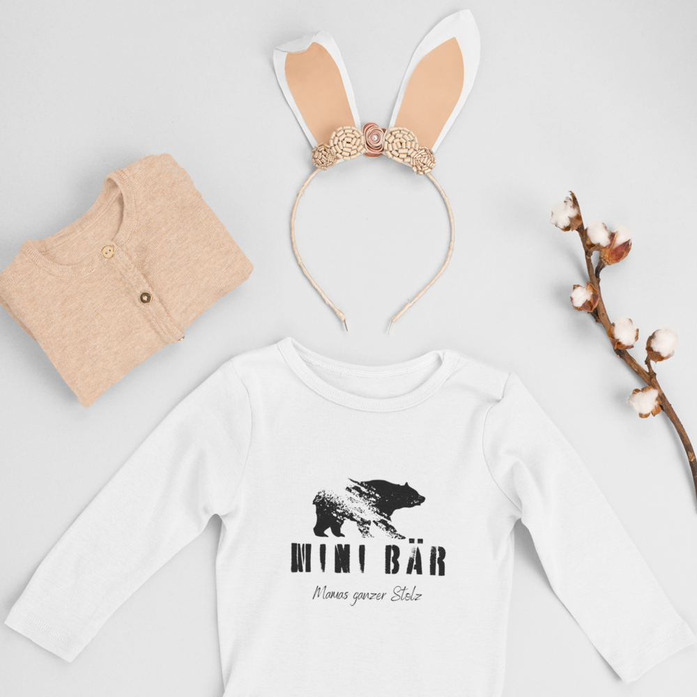 Mini Bär Mamas ganzer Stolz - Baby Langarm Body