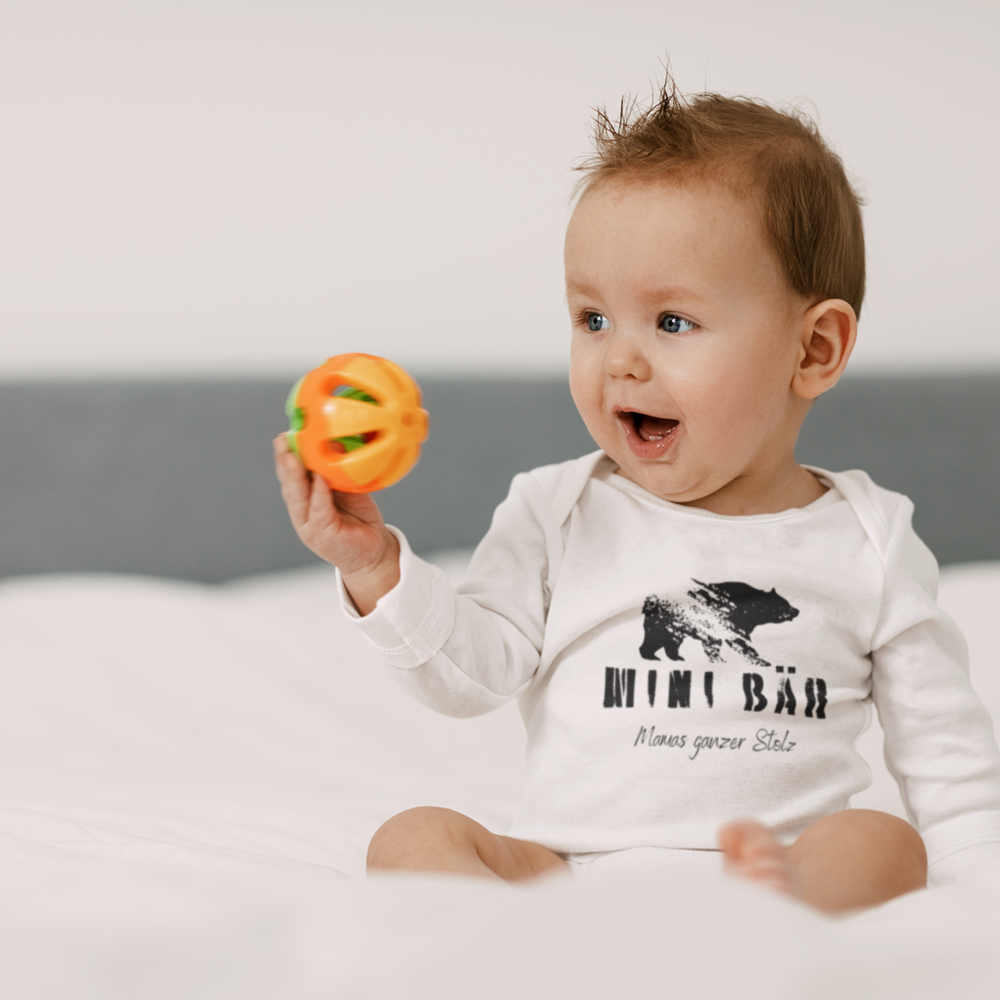 Mini Bär Mamas ganzer Stolz - Baby Langarm Body