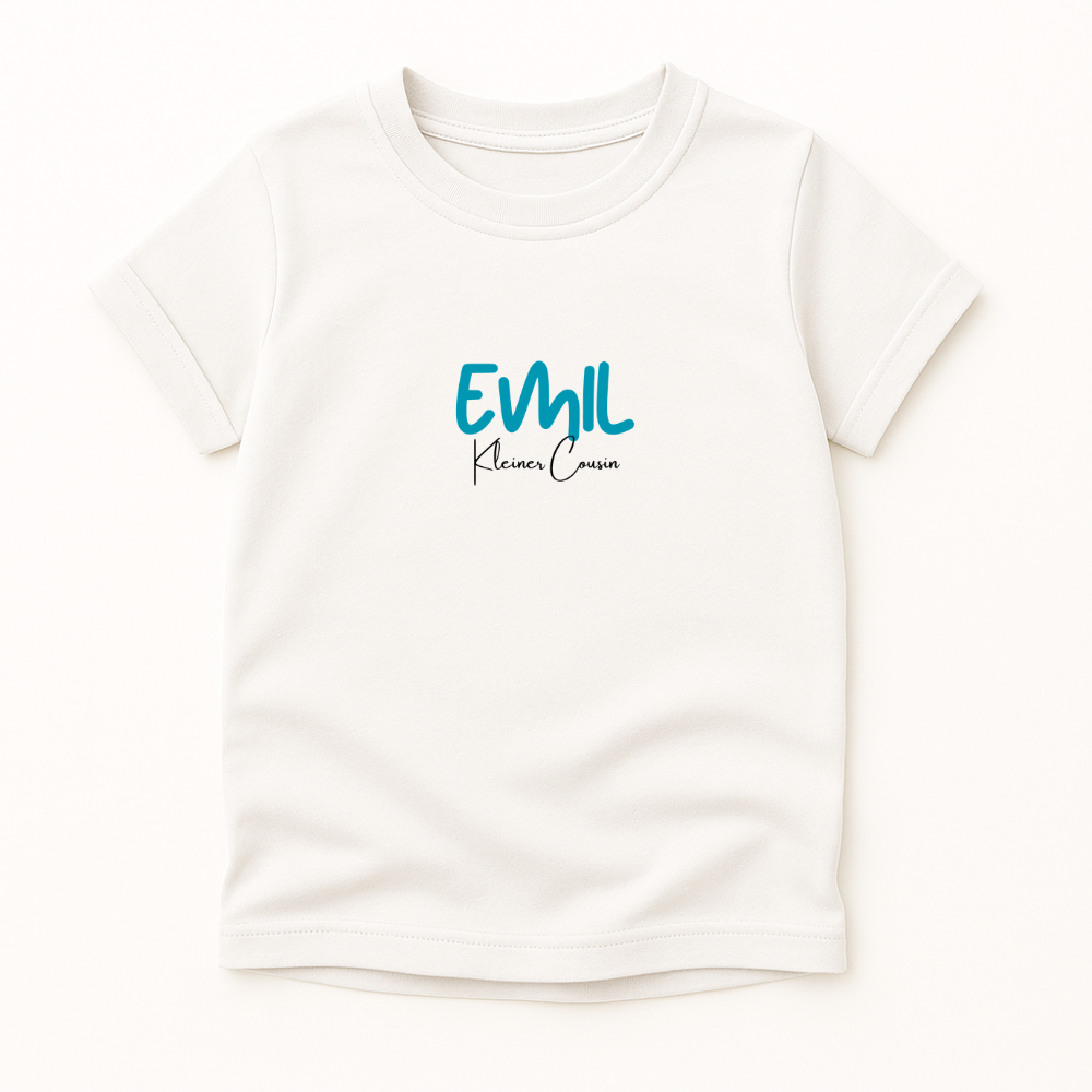 Kleiner Cousin -personalisierbar- Baby T-Shirt