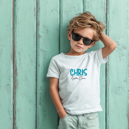 Großer Cousin -personalisierbar- Kinder T-Shirt